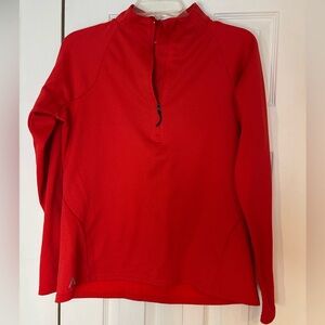 Antigua Red Quarter Zip Sweater